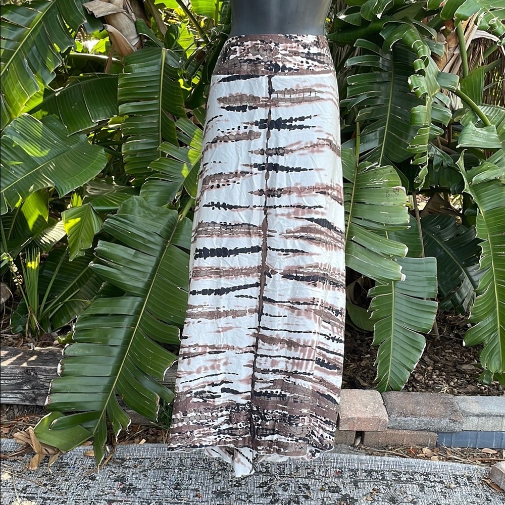 Soft Surroundings pure silk tie-dye maxi skirt